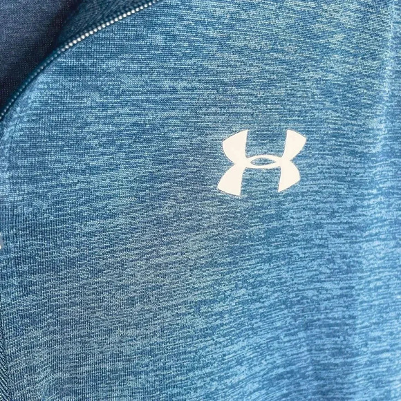 Under Armour Men's Blue HeatGear 1/4 Zip Pullover Sweatshirt - Picture 8 of 10
